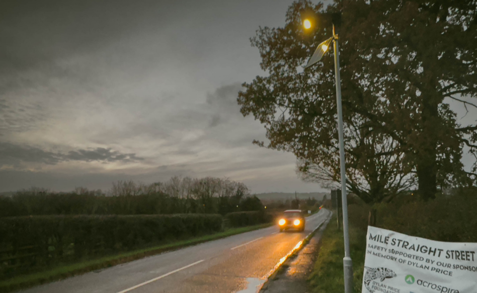 Solar-Powered Lighting light Bishops Castle Council road in memory of Dylan Price