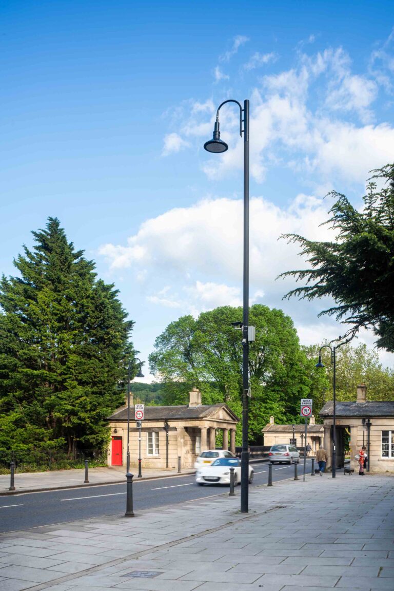Bath's heritage streetlighting during the day