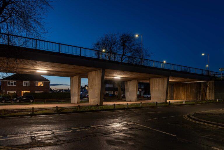 a well lit underpass under the M4