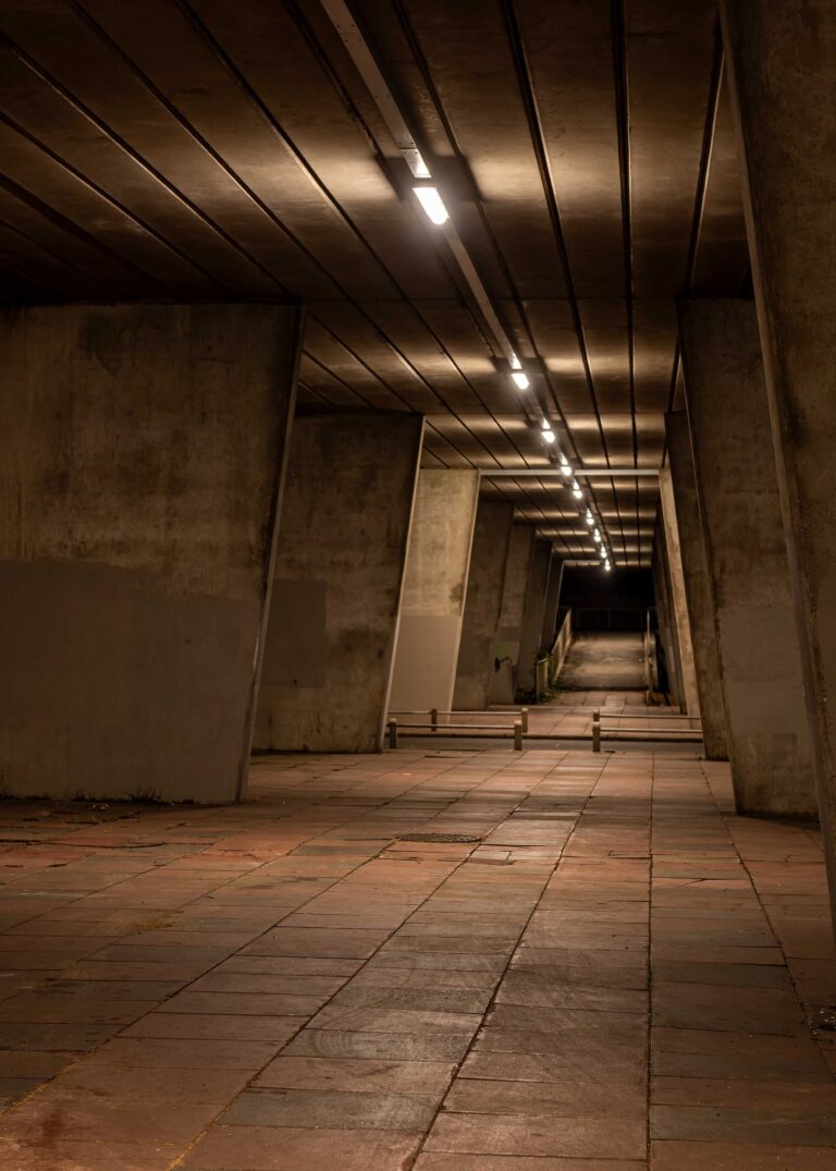 underpass made safer through LED lighting