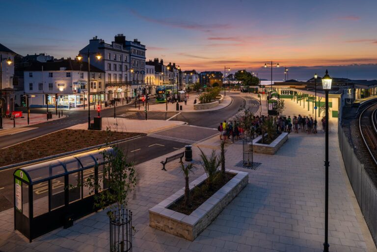 Heritage street lighting on Ryde Esplanade, Isle of Wight
