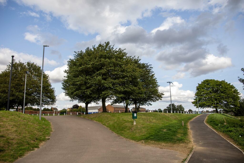 solar street lighting at Kingsway Recreation Ground, Luton